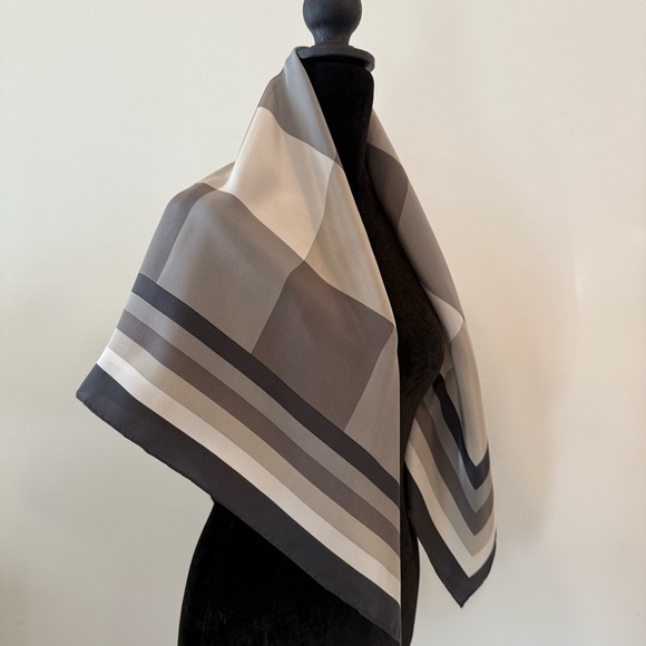 YSL Checkered Lightweight Silk Scarf - Picture 5 of 9